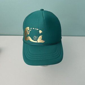 Jonavan Crail ANXD Mermaid Aqua Turquoise Snapback Trucker Mesh Back Rope Hat